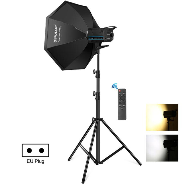 PULUZ 150 W 3200 K-5600 K Fotostudio-Blitzlicht-Set mit Softbox-Reflektor und Stativ, 150 W 3200 K-5600 K Licht-Set AU-Stecker, 150 W 3200 K-5600 K Licht-Set EU-Stecker, 150 W 3200 K-5600 K Licht-Set UK-Stecker, 150 W 3200 K-5600 K Licht-Set US-Stecker