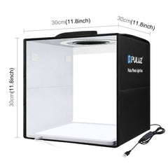 PULUZ 30cm Folding Ring Light Photo Lighting Studio Shooting Tent Box with Shadowless Light Panel, 30cm Box + Shadowless Light