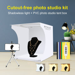 PULUZ 30cm Folding Ring Light Board Photo Lighting Studio Shooting Tent Box Kit Box with Shadowless Light Panel, 30cm Folding Box + Shadowless Light