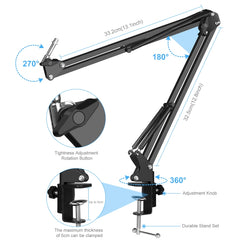 PULUZ Sound Card Live Broadcast Bluetooth Sound Mixer Studio Microphone Kits with Suspension Scissor Arm & Metal Shock Mount, Chinese Version, Sound Mixer+Microphone, Chinese Version