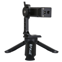 PULUZ Folding Plastic Tripod + Horizontal / Vertical Shooting Metal Clamp with Cold Shoe for iPhone, Galaxy, Huawei, Xiaomi, Sony, HTC, Google and other Smartphones, Tripod+Clamp 4