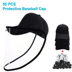 Baseball Cap Mask 50 Pack / Black
