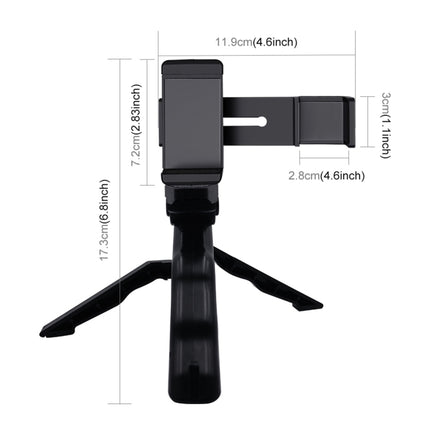 Abrazadera de fijación para teléfono inteligente PULUZ, soporte de montaje de 1/4 de pulgada + kits de montaje de trípode plegable con agarre para DJI OSMO Pocket / Pocket 2, abrazadera + trípode