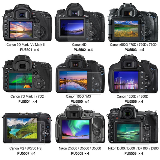 60 PCS PULUZ 2.5D Curved Edge 9H Surface Hardness Tempered Glass Screen Protector Kits for Canon 5D Mark IV / Mark III, Sony RX100 / A7M2 / A7R / A7R2, Nikon D3200 / D3300, Panasonic GH5, DMC-LX100 etc.