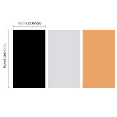 3 PCS PULUZ Photography Background PVC Paper Kits for Studio Tent Box, 3 Colors (Black, White,Yellow), Size: 120cm x 60cm, 3color 60cm