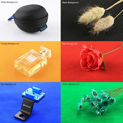 6 PCS PULUZ Collapsible Photography Studio Background, 6 Colors (Black, White, Red, Blue, Orange, Green), Size: 80cm x 40cm, Size: 80cm x 40cm (6 Colors)