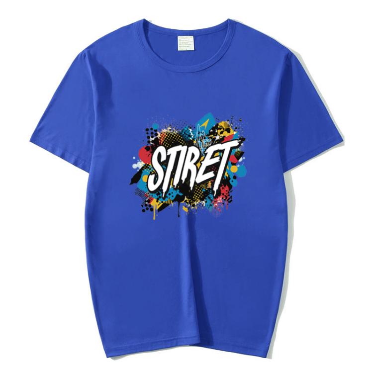 Round Neck Modal Short Sleeve T-shirt Custom Made Print Your Demand, Size: XXXL