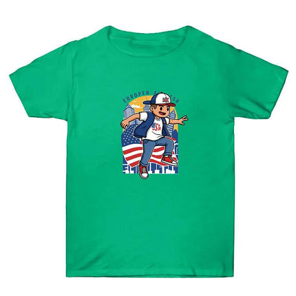 Summer Baggy Cotton Short Sleeve T-shirt Custom Made Print On Your Demand, Size: XXL