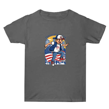 Summer Baggy Cotton Short Sleeve T-shirt Custom Made Print On Your Demand, Size: XXL