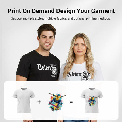 Summer Baggy Cotton Short Sleeve T-shirt Custom Made Print On Your Demand, Size: XXL, POD T-Shirt, XXL