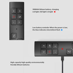 VIBOTON PP930 2.4GHz Multimedia Presentation Remote PowerPoint Clicker Wireless Presenter Handheld Controller Flip Pen, Control Distance: 30m