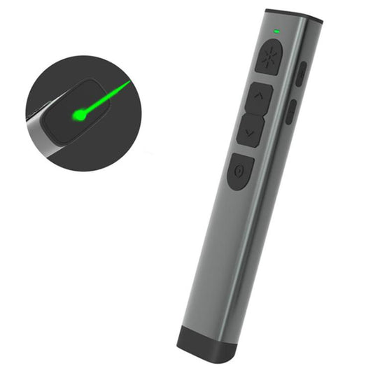 Doosl Dsit038 2.4GHz Wireless Presenter PowerPoint Clicker Representation Remote Control Green Laser Pointer, Control Distance: 100m, Green Laser