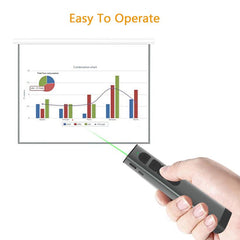 Doosl Dsit038 2.4GHz Wireless Presenter PowerPoint Clicker Representation Remote Control Green Laser Pointer, Control Distance: 100m, Green Laser