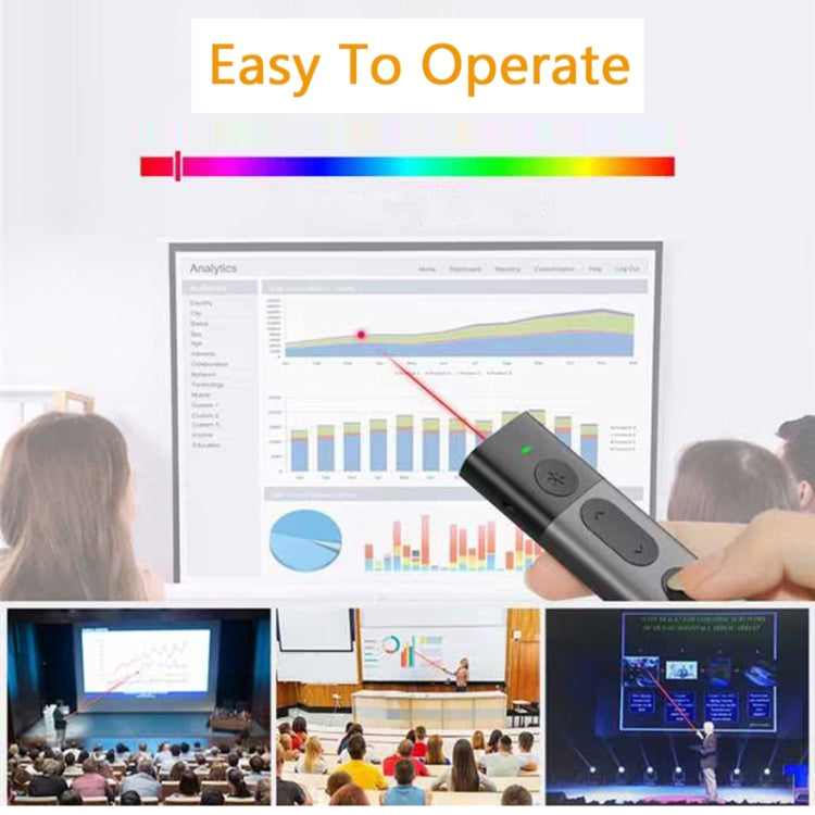 DOOSL DSIT036 Red Laser Pointer 2.4GHz Wireless Presenter PowerPoint Clicker, Red Laser