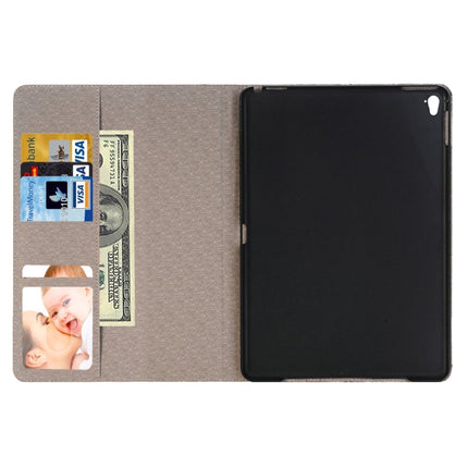 Horizontale Klapphülle aus Leder mit Kreuzstruktur, Halter, Kartenfächern und Geldbörse für iPad Pro 9,7 Zoll, für iPad Pro 9,7 Zoll