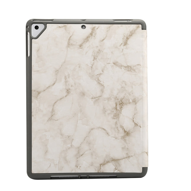 Horizontale Klapphülle mit Marmorstrukturmuster für iPad 9.7 (2018), mit dreifach klappbarem Halter und Stiftschlitzen, für iPad 9.7 (2018), für iPad 9.7 (2018) &amp; iPad Air &amp; iPad Air 2 &amp; iPad Pro 9.7 &amp; iPad 9.7 2017