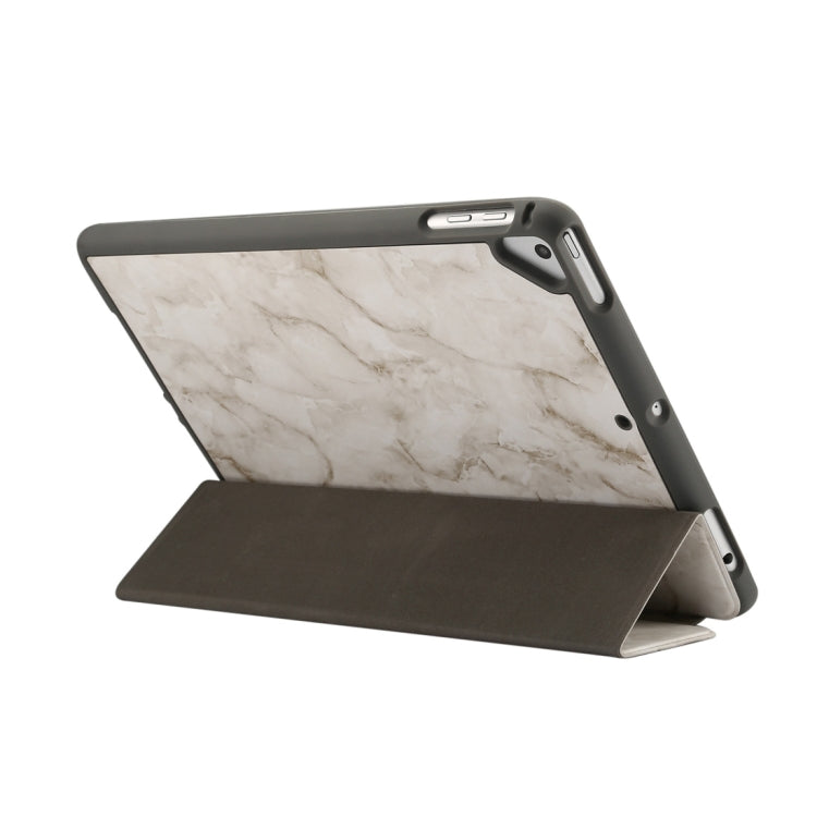 Marble Texture Pattern Horizontal Flip Case for iPad 9.7 (2018) , with Three-folding Holder & Pen Slots, For iPad 9.7 (2018), For iPad 9.7 (2018) & iPad Air & iPad Air 2 & iPad Pro 9.7 & iPad 9.7 2017