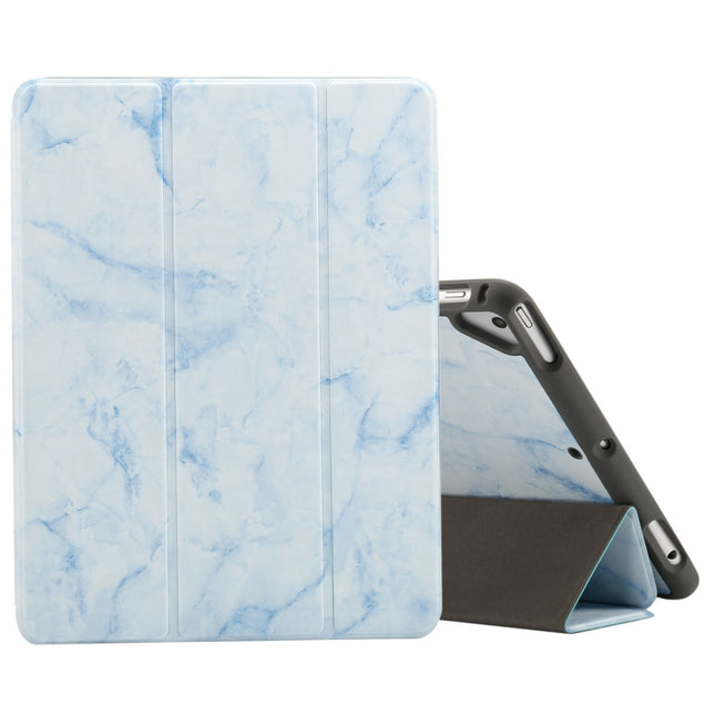 Marble Texture Pattern Horizontal Flip Case for iPad 9.7 (2018) , with Three-folding Holder & Pen Slots