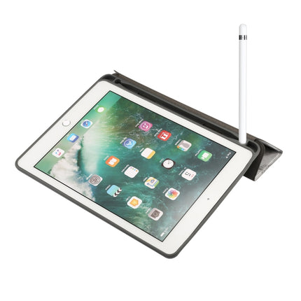 Horizontale Klapphülle mit Marmorstrukturmuster für iPad 9.7 (2018), mit dreifach klappbarem Halter und Stiftschlitzen, für iPad 9.7 (2018), für iPad 9.7 (2018) &amp; iPad Air &amp; iPad Air 2 &amp; iPad Pro 9.7 &amp; iPad 9.7 2017