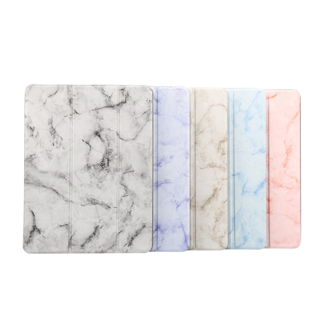 Marble Texture Pattern Horizontal Flip Case for iPad 9.7 (2018) , with Three-folding Holder & Pen Slots