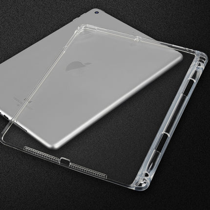 Transparent TPU Soft Protective Back Cover Case for iPad Pro 9.7 inch & iPad 9.7 (2018) & iPad 5 & 6, with Pen Slots