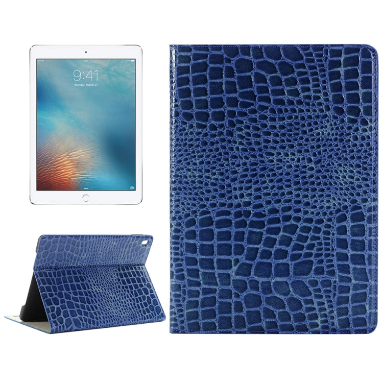 Horizontale Klapphülle aus Leder mit Krokodilstruktur, Halter, Kartenfächern und Geldbörse für iPad Pro 9,7 Zoll