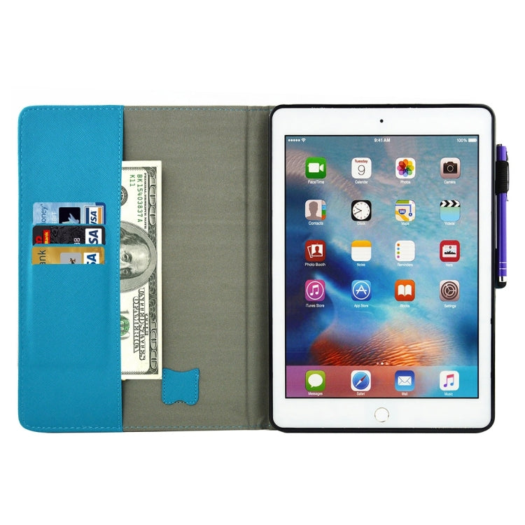 Für iPad Pro 9,7 Zoll, horizontales Flip-Lederetui mit Halterung &amp; Geldbörse &amp; Kartenfächern &amp; Schlaf-/Weckfunktion &amp; Stiftfach, für Apple iPad Pro 9,7 Zoll