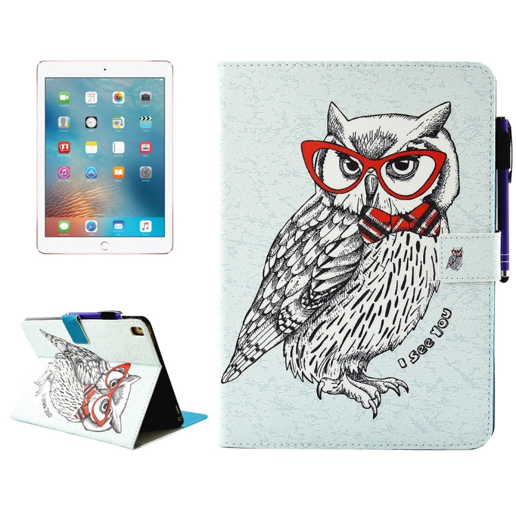 Für iPad Pro 9,7 Zoll, horizontales Flip-Lederetui mit Halterung &amp; Geldbörse &amp; Kartenfächern &amp; Schlaf-/Weckfunktion &amp; Stiftfach, für Apple iPad Pro 9,7 Zoll