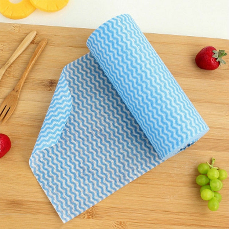 50 Sheets Non-Woven Disposable Washing Towels Dishcloth, Red, Green, Orange, Blue