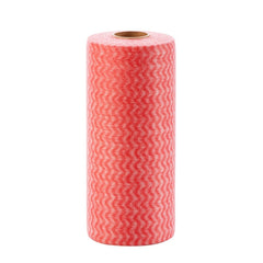 50 Sheets Non-Woven Disposable Washing Towels Dishcloth, Red, Green, Orange, Blue