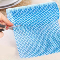 50 Sheets Non-Woven Disposable Washing Towels Dishcloth, Red, Green, Orange, Blue