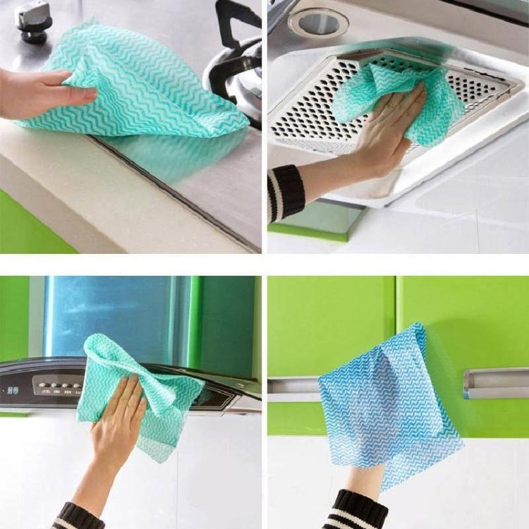 50 Sheets Non-Woven Disposable Washing Towels Dishcloth, Red, Green, Orange, Blue