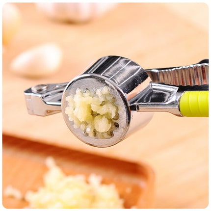 Multi-function Stainless Steel Garlic Presses Garlic Squeezer Tool Crusher Garlic Ginger Grater Nutcracker Kitchen Tool, Stainless Steel 2
