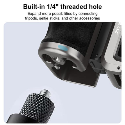 For DJI Osmo Action 5 Pro / 4 / 3 PULUZ Metal Camera Cage Expansion Adapter with Handle Grip, For DJI Osmo Action 5 Pro / 4 / 3