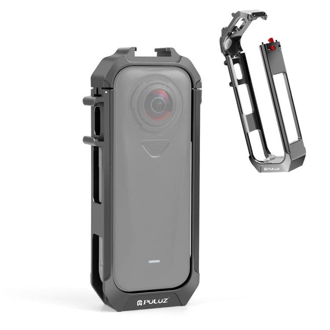 For Insta360 X4 Air PULUZ Metal Protective Cage Rig Housing Frame with Expand Cold Shoe Base, For Insta360 X4 Air