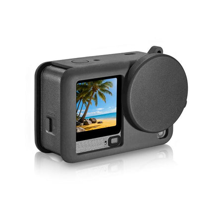 For DJI Osmo Action 6 PULUZ Silicone Protective Cover with Wrist Strap & Lens Cap, Silicone Protective Cover