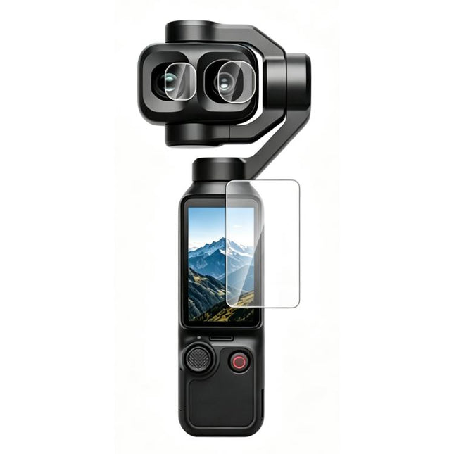 For DJI OSMO Pocket 4P / XTRA Muse 2 Pro PULUZ 9H 2.5D HD Tempered Glass Lens Protector + Screen Film, For DJI OSMO Pocket 4P / XTRA Muse 2 Pro