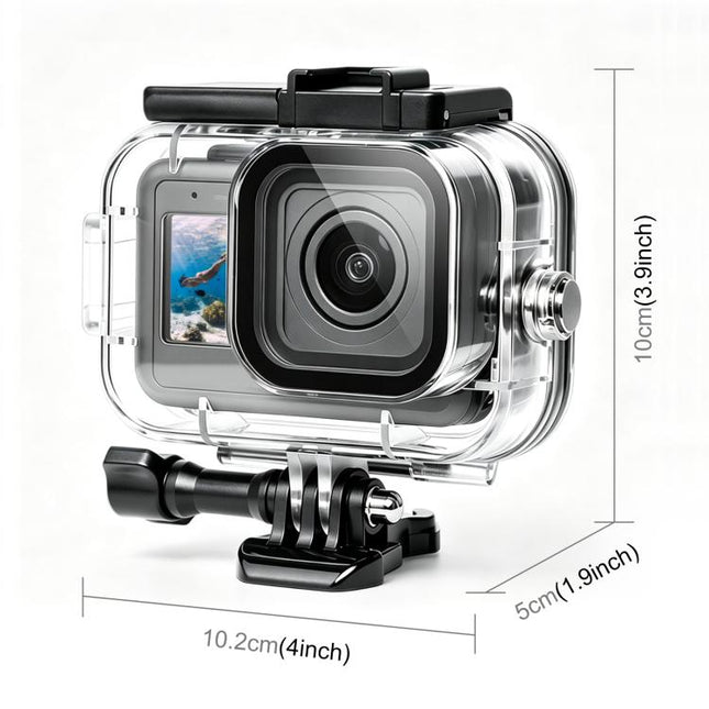 For GoPro MISSION 1 / 1 PRO PULUZ 60m Waterproof Housing Diving Protective Case with Anti-fog Sheets, For GoPro MISSION 1 / 1 PRO
