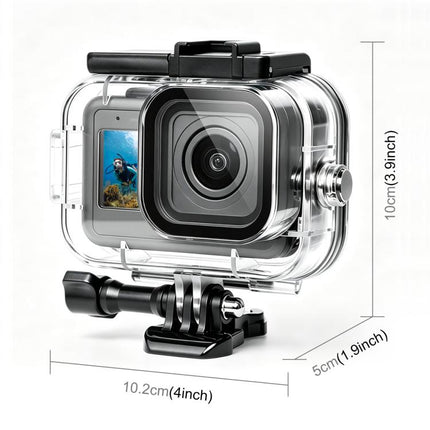 For GoPro MISSION 1 / 1 PRO PULUZ 60m Waterproof Housing Diving Protective Case with Anti-fog Sheets, For GoPro MISSION 1 / 1 PRO
