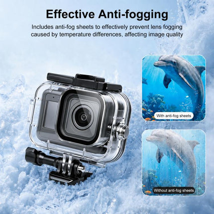 For GoPro MISSION 1 / 1 PRO PULUZ 60m Waterproof Housing Diving Protective Case with Anti-fog Sheets, For GoPro MISSION 1 / 1 PRO