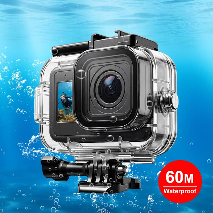 For GoPro MISSION 1 / 1 PRO PULUZ 60m Waterproof Housing Diving Protective Case with Anti-fog Sheets, For GoPro MISSION 1 / 1 PRO