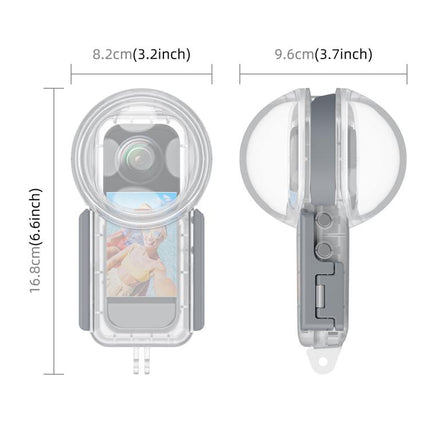 For Insta360 X5 PULUZ 50m Waterproof Sealed Diving Case, Youth Edition, Waterproof Diving Case, Youth Edition