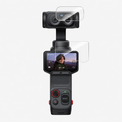 For Insta360 Luna Ultra PULUZ 9H 2.5D HD Tempered Glass Screen Film + Lens Protector, For Insta360 Luna Ultra