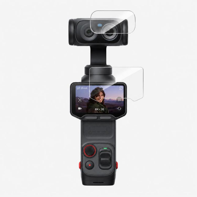 For Insta360 Luna Ultra PULUZ 9H 2.5D HD Tempered Glass Screen Film + Lens Protector, For Insta360 Luna Ultra