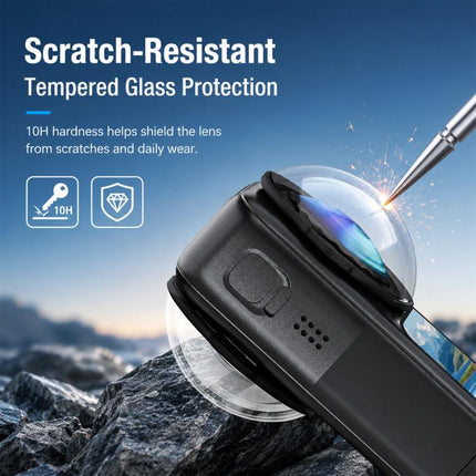 For Insta360 X6 2 PCS/Pack PULUZ Rotation Lock PC Lens Guard Protective Cover