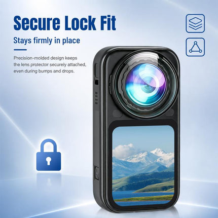 For Insta360 X6 2 PCS/Pack PULUZ Rotation Lock PC Lens Guard Protective Cover