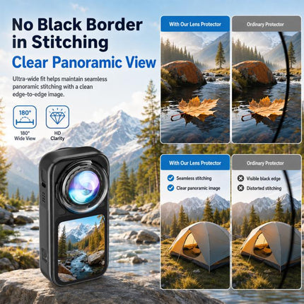 For Insta360 X6 2 PCS/Pack PULUZ Rotation Lock PC Lens Guard Protective Cover