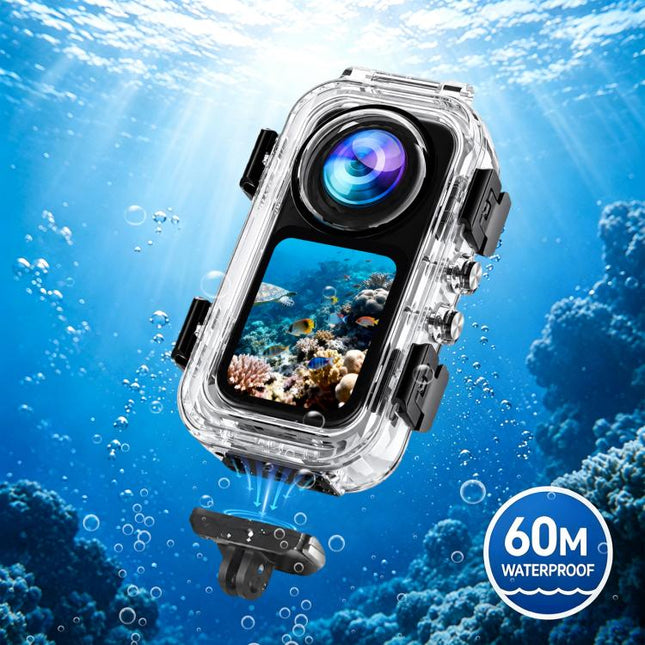 For Insta360 X6 PULUZ 60M / 196FT Underwater Waterproof Housing Invisible Magnetic Quick-Release Diving Case, Magnetic Quick-Release Waterproof Housing