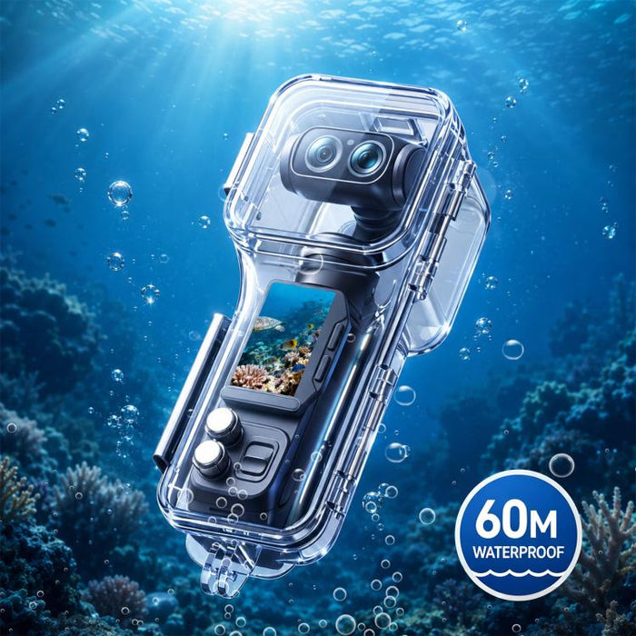 For Insta360 Luna Ultra Waterproof Housing 60m/196ft Underwater Diving Case, High-transparency Optical Glass, For Insta360 Luna Ultra