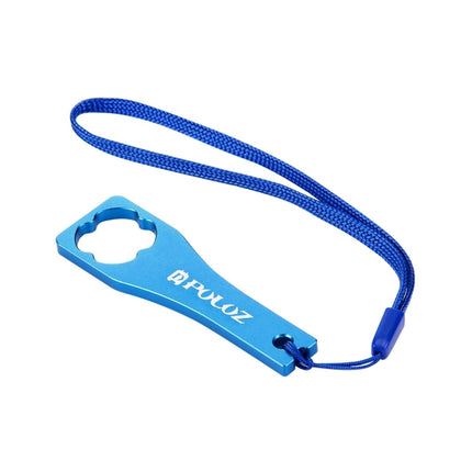 PULUZ CNC Aluminum Alloy Tighten Screw Cap Wrench Tool for GoPro Hero11 Black / HERO10 Black / HERO9 Black / HERO8 Black / HERO7 /6 /5 /5 Session /4 Session /4 /3+ /3 /2 /1, Xiaoyi and Other Action Cameras, Wrench (Aluminum Material) Blue              ...